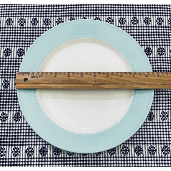 Martha Stewart Stoneware Westport Classic Dinner Plate 10.5” Aqua Turquoise 6028 - Picture 3 of 4